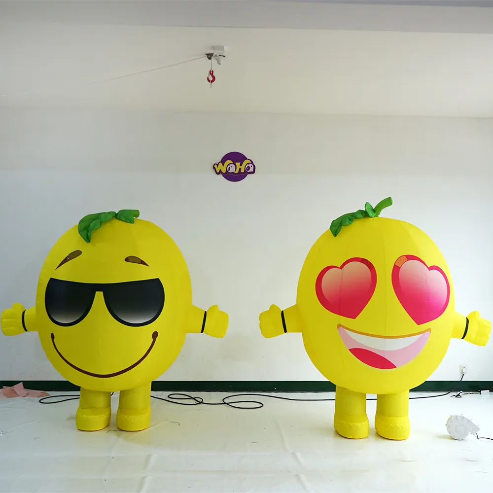 Diskon Kostum Maskot Kartun Buah Dapat Ditiup, Kostum Maskot Lemon