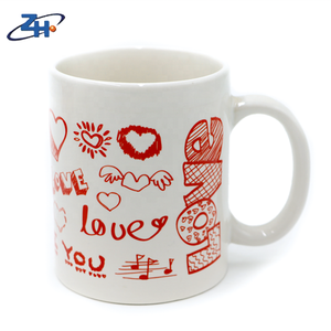 Tasses à café souvenir en céramique blanche de la <span class=keywords><strong>Saint</strong></span>-<span class=keywords><strong>Valentin</strong></span> imprimées sur mesure en gros - Product Image 4