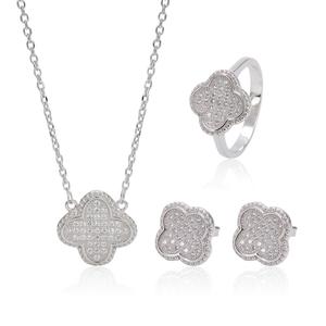 Tùy Chỉnh 925 Sterling <span class=keywords><strong>Silver</strong></span> Bridal Đồ Trang Sức Mỹ Thiết Lập Cổ Điển 925 Thời Trang <span class=keywords><strong>Zircon</strong></span> Cho Phụ Nữ Đám Cưới Đảng Ngày Kỷ Niệm Quà Tặng - Product Image 1