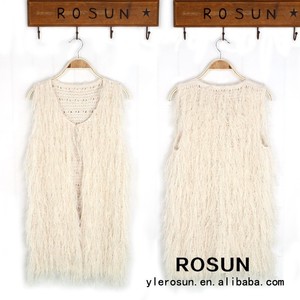 adolescente blanc <span class=keywords><strong>sans</strong></span> manches cardigan gilet gilet crochet tops - Product Image 1