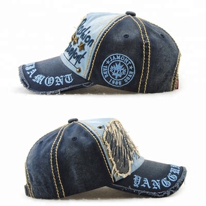 Gorra de béisbol bordada con remaches desgastados, gorro multicolor - Product Image 2