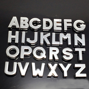 Cuenta de letra deslizante del alfabeto de 10mm, aleación de zinc de metal de calidad - Product Image 1