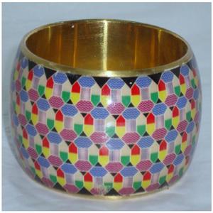 Última colección de decoración de árbol de Navidad y colgantes Brazalete de latón esmaltado impreso - Product Image 1