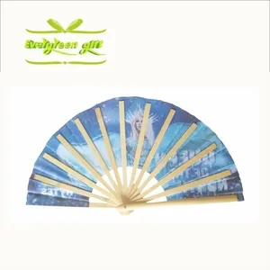 13 inch natuurlijke lak geverniste bamboe ribben custom ontwerp grote stof fan