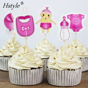 Decorazioni per <span class=keywords><strong>festa</strong></span> di compleanno 18 pezzi per Cupcake Baby Shower <span class=keywords><strong>è</strong></span> una <span class=keywords><strong>festa</strong></span> per bambini decorazioni torta rosa/blu PQ327 - Product Image 4