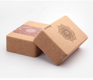 Tùy chỉnh khắc Chất lượng cao hữu cơ kit của Yoga gạch tự nhiên nút chai Yoga khối - Product Image 3