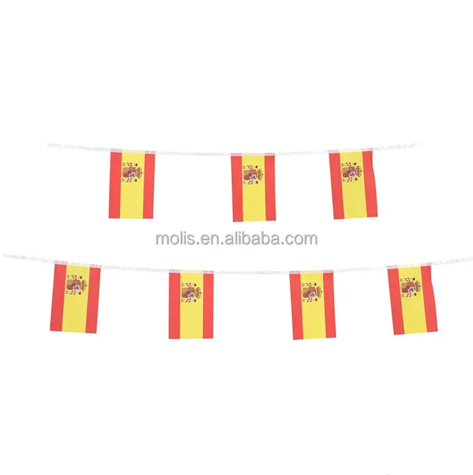 Stock Polyester Sportfans Spanje Spaanse Vlag String Gors