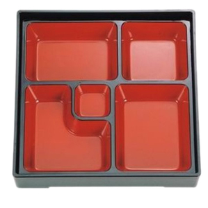 Japanese Traditional Takeaway <strong>Lunch</strong> <strong>Box</strong> Divided Into <strong>Small</strong> Sectional With Various - Product Image 1