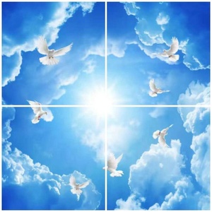 Panel de Luz LED de <span class=keywords><strong>Techo</strong></span> Personalizado con Diseño de Cielo Azul y Nubes para Oficina en Casa, 295x1195mm/300x1200mm, 40W, Alto Brillo - Product Image 3