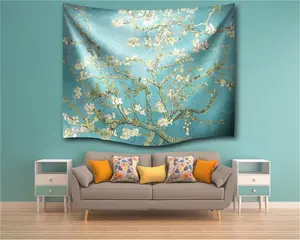 Tapeçaria de impressão uv chinesa personalizada decorativa