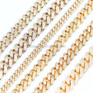 <span class=keywords><strong>Mlle</strong></span> Bijoux Hiphop hommes 14 <span class=keywords><strong>K</strong></span> Or Collier Cubain Chaînes Bling Bling Chaînes En Gros - Product Image 1