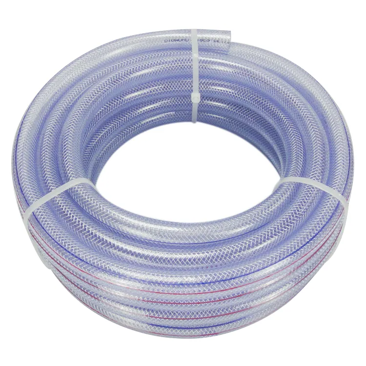 7mm, 10mm, 18mm heat resistant pvc nylon braided clear green plastic tubing