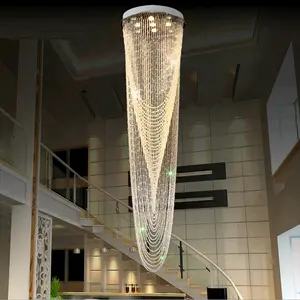银色迷人LED楼梯光水晶吸顶灯楼梯枝形吊灯的加拿大ETL82095