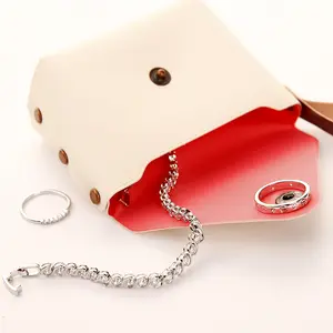 Custom PU Leather Coin Purse Mini Hand Money Bag Women Key Wallet Coin Bag with Chain