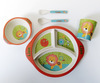 Venta al por mayor lindo León búho animal de impresión de dibujos animados de fibra de bambú de 5 pcs niños vajilla - Product Image 2