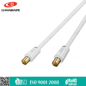 2m càble coaxial - Haute Qualité - plaqué or 24 ct Plugs - Entièrement moulée - blindé (Protège de RFI et EMI) - màle à femelle - Product Image 1