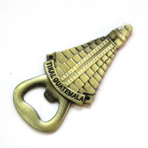 Vendita all'ingrosso Custom <span class=keywords><strong>Tikal</strong></span> <span class=keywords><strong>Guatemala</strong></span> Souvenir turistico in lega di zinco metallo città apribottiglie magnete frigo - Product Image 5