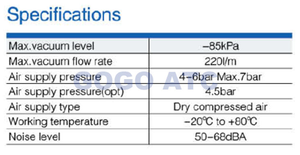 GOGO ATC เครื่องกำเนิดสุญญากาศขนาดเล็ก ABX5-B,มอเตอร์ไฟฟ้า Pumb ขนาด0.05kW <span class=keywords><strong>AIRBEST</strong></span> พอร์ตจ่ายลมสุญญากาศ - Product Image 4