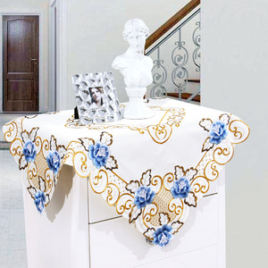 Nappe de table en cire blanche bon marché en gros, dentelle brodée Nappe de table de restaurant en lin, ensemble de <span class=keywords><strong>nappes</strong></span> de table pour hôtel 120 <span class=keywords><strong>rondes</strong></span> - Product Image 4