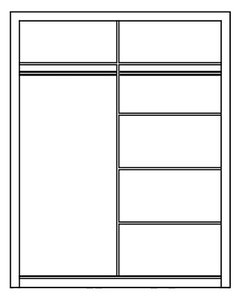 <span class=keywords><strong>Armadio</strong></span> Moderno <span class=keywords><strong>con</strong></span> <span class=keywords><strong>Ante</strong></span> <span class=keywords><strong>Scorrevoli</strong></span> <span class=keywords><strong>a</strong></span> <span class=keywords><strong>Specchio</strong></span> per Camera da Letto in Bianco - Product Image 3