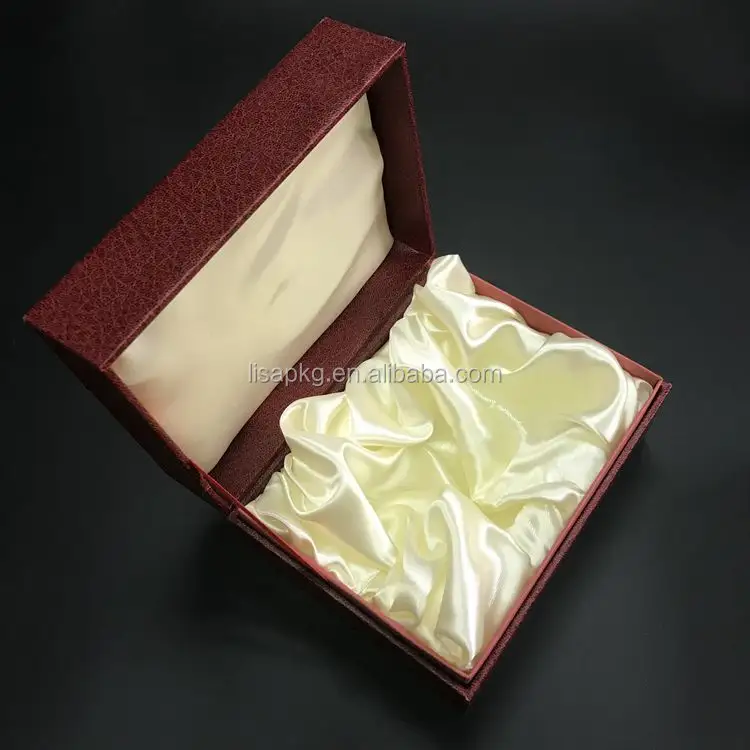 Custom Luxury Leather Paper Jewelry Gift Perfume Bottle Storage MDF Wood Box With Satin