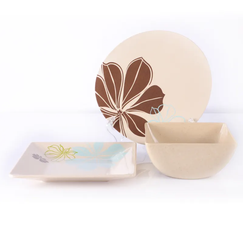 Shatter Proof Reusable Bamboo Dinner Plates Great Alternative To Plasticware