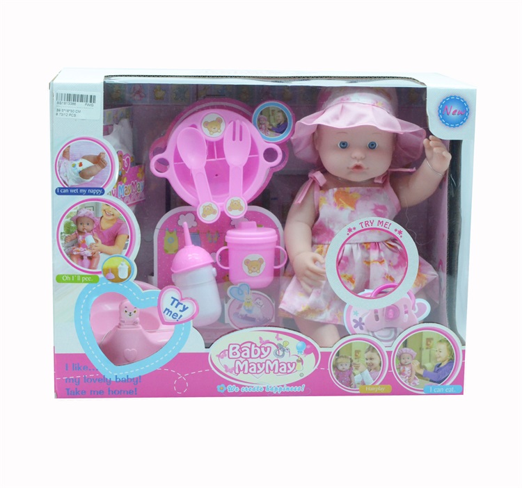 Пластиковая американская Кукла реборн из ПВХ 36 см, игрушка для детей