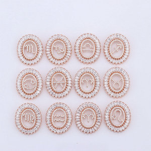 Foxi gioielli in oro delle donne degli uomini di dodici <span class=keywords><strong>segno</strong></span> <span class=keywords><strong>zodiacale</strong></span> <span class=keywords><strong>collana</strong></span> di fascino del pendente - Product Image 2