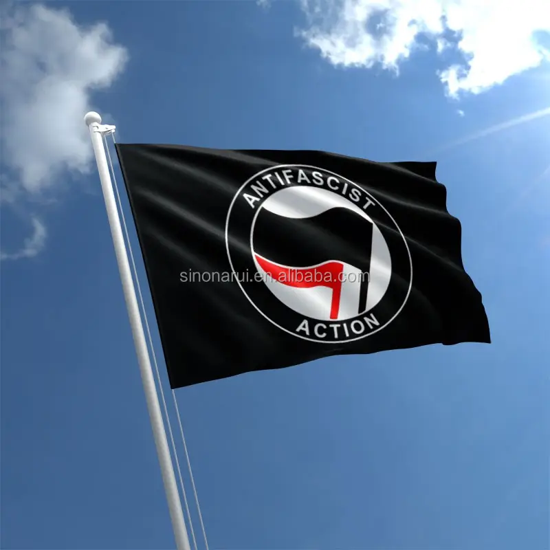 Flags Manufacturer High Quality Wholesale Polyester Antifascist Action 3 × 5カスタム旗ポリエステル