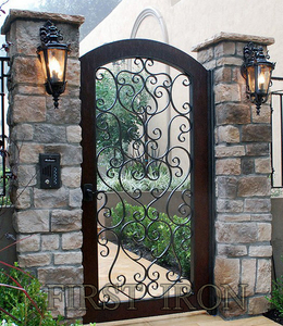 An Ninh Rèn Sắt Sự Riêng Tư Cửa Bên Ngoài Cổng Với Blind Tấm Trở Lại, Vườn Nhỏ Sắt Cửa Cổng - Product Image 2