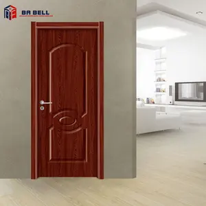 Económico y práctico apartamento puerta de madera de la puerta principal de madera ecológicas solo relieve diseño de puerta