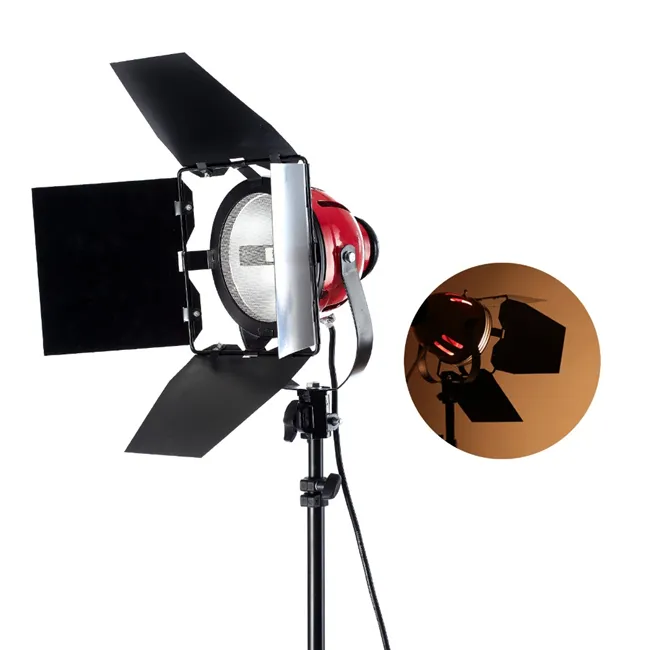 800W 스튜디오 사진 조명 램프 헤드 5500K 빨간 머리 빛 카메라 사진 비디오 장비 Dimmable 연속 소형