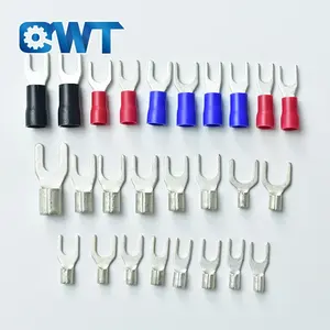 QWT SVシリーズ非絶縁電気圧着スペードフォーク形状y/uタイプ端子コネクタ