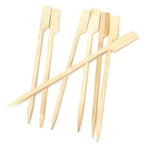 Bamboe Spiesjes Peddel <span class=keywords><strong>Sticks</strong></span> Houten Grill Kebab Barbecue Party Stick 15Cm