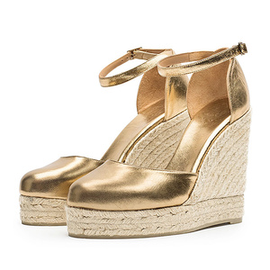 <span class=keywords><strong>Sandali</strong></span> con zeppa tacco scarpe <span class=keywords><strong>oro</strong></span> di trasporto libero espadrillas donne scarpe delle signore della piattaforma <span class=keywords><strong>sandali</strong></span> con zeppa - Product Image 4