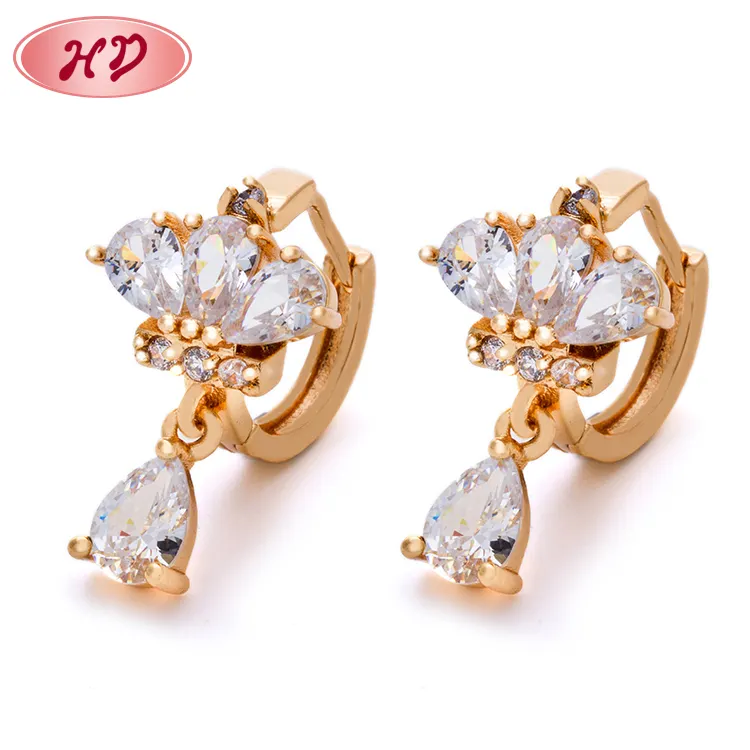 Wholesale Dubai Gold Jewelry 18K Gold Earrings Fantasy Gold Magnetic Earrings
