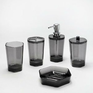 Accessoires de salle de bain en acrylique translucide de forme hexagonale - Product Image 1