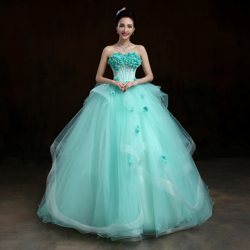 lake green dress Fashion Beaded Lace Appliques Bridal Wedding Ball Gown features: Stretch Liner
