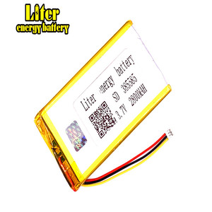 Plug1.5 <span class=keywords><strong>3</strong></span> line <span class=keywords><strong>3</strong></span>,7 V 385585, 405585 2800 mAh High Power Battery lipo polymer battery li-polímero rechargeable lithium battery - Product Image 3