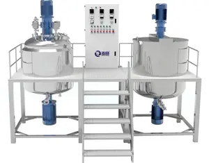 Zhitong Fixed type Vacuum Emulsifying Machine with Liquid Mixing Machine, Cosmetic and Detergent Lanufacturing Making Cream