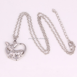 Colliers à pendentif en alliage métallique pour chien, <span class=keywords><strong>Chihuahua</strong></span>, animal, nouvelle mode, bijoux en forme de cœur pour amoureux de chien - Product Image 2