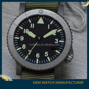 Relojes de Pulsera de Titanio Superluminosos <span class=keywords><strong>para</strong></span> Hombre, <span class=keywords><strong>Reloj</strong></span> de Buceo Automático OEM con Correa de Cuero - Product Image 4