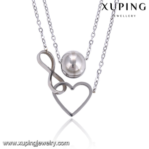 43470 Xuping rhodium pendentif superbe avec le symbole de <span class=keywords><strong>l</strong></span>'infini et un cœur entremê<span class=keywords><strong>l</strong></span>és féminins - Product Image 1