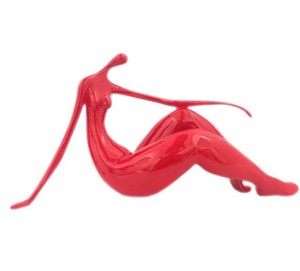Vida decoración figura escultura de resina mujer estatua roja - Product Image 1