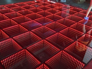 Nhà sản xuất bán buôn tương tác từ hoặc thép không gỉ 3D <span class=keywords><strong>Infinity</strong></span> Gương LED Dance Floor đối Wedding party - Product Image 2