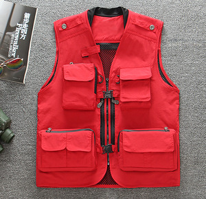 Rompi Bersaku Pria, Rompi untuk Mendaki, Memancing, Berkemah, Hiking, Resin, Fotografi - Product Image 4