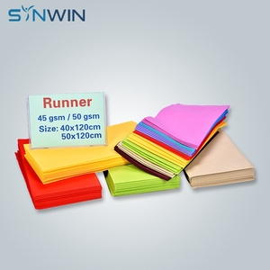 Chine Personnalisé Non Tissé Tissu <span class=keywords><strong>Jetable</strong></span> Belle De Mariage Chemins de <span class=keywords><strong>Table</strong></span> - Product Image 5