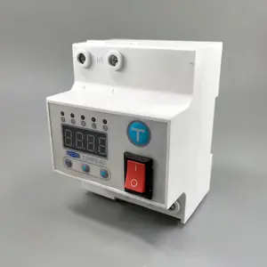 63A Automatic reconnect circuit breaker with over and under voltage over current Leakage protection surge protect relay