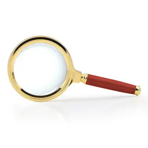 BJ65063 36mm,40mm,50mm,60mm.80mm Hand Held Antique Magnifier, Wooden Handle Magnifying Glass