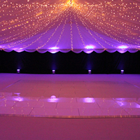RVB sans fil Portative De Mariage Blanc Acrylique A MENÉ LA Piste De Danse Étoilée Pour Des Événements De Location